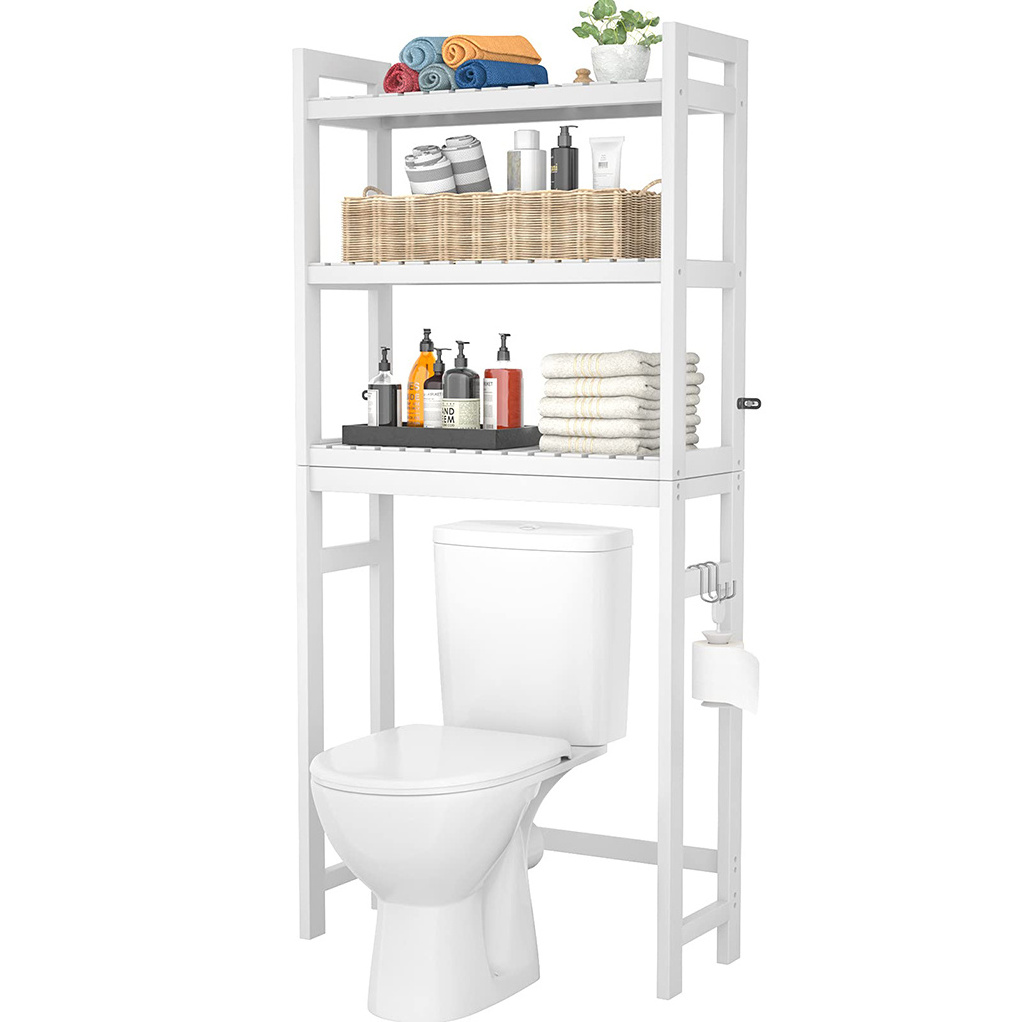 Custom Bamboo Toilet Space Saver Organizer Rack Over The Toilet Storage Cabinet Bathroom Bamboo Bathroom Storage Shelf Rack