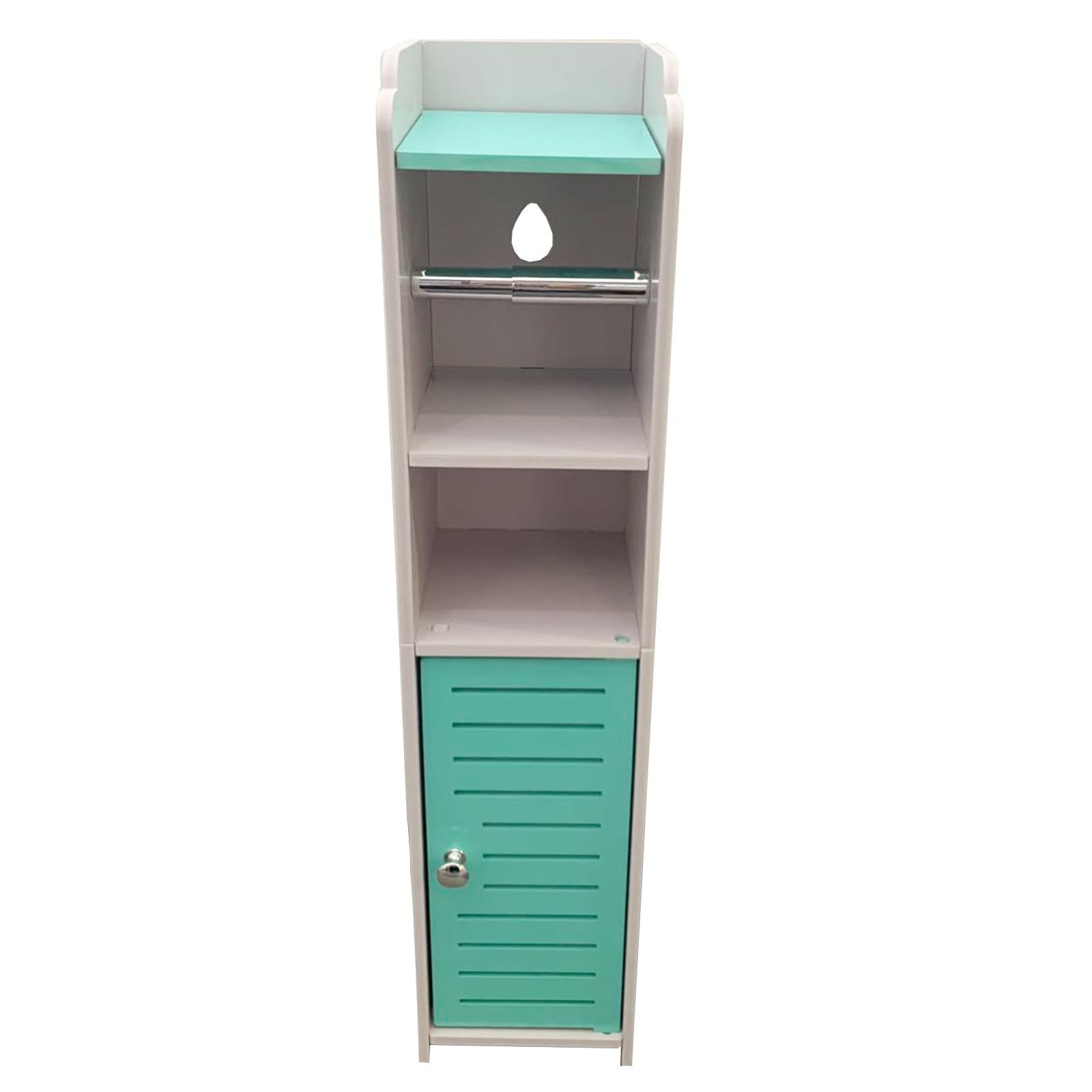 Wholesale Bathroom Rack Small Storage Cabinet with Door and Shelves Narrow Bamboo Bathroom Cabinet Rack