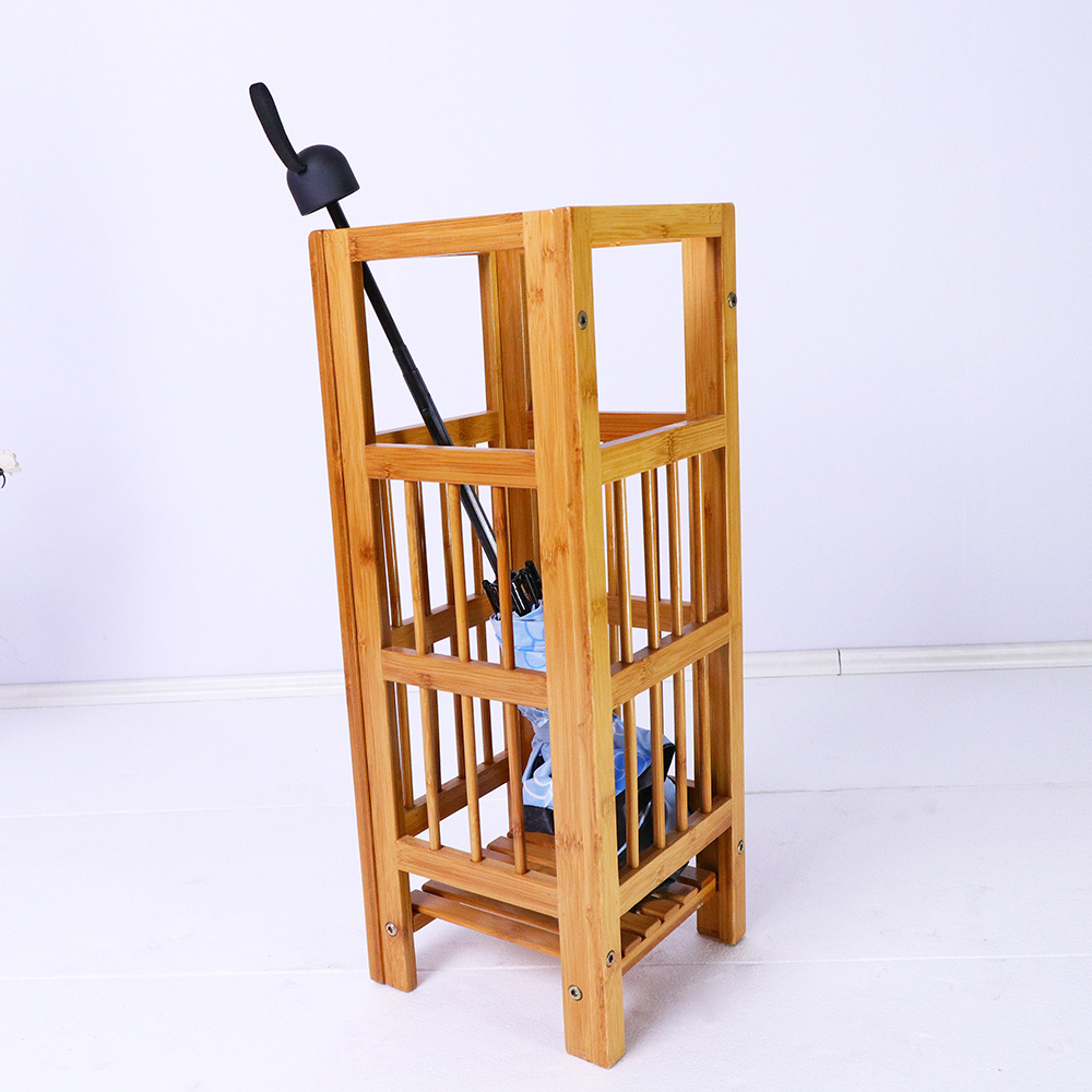 Decorative Umbrella Stand Wet Umbrella Stand Bamboo Umbrella Rack for Home or Office