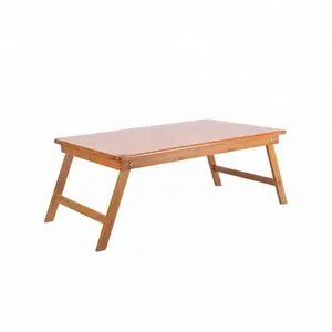 Eco-Friendly Bamboo Foldable Table Laptop Bed Desk Breakfast Serving Bed Table