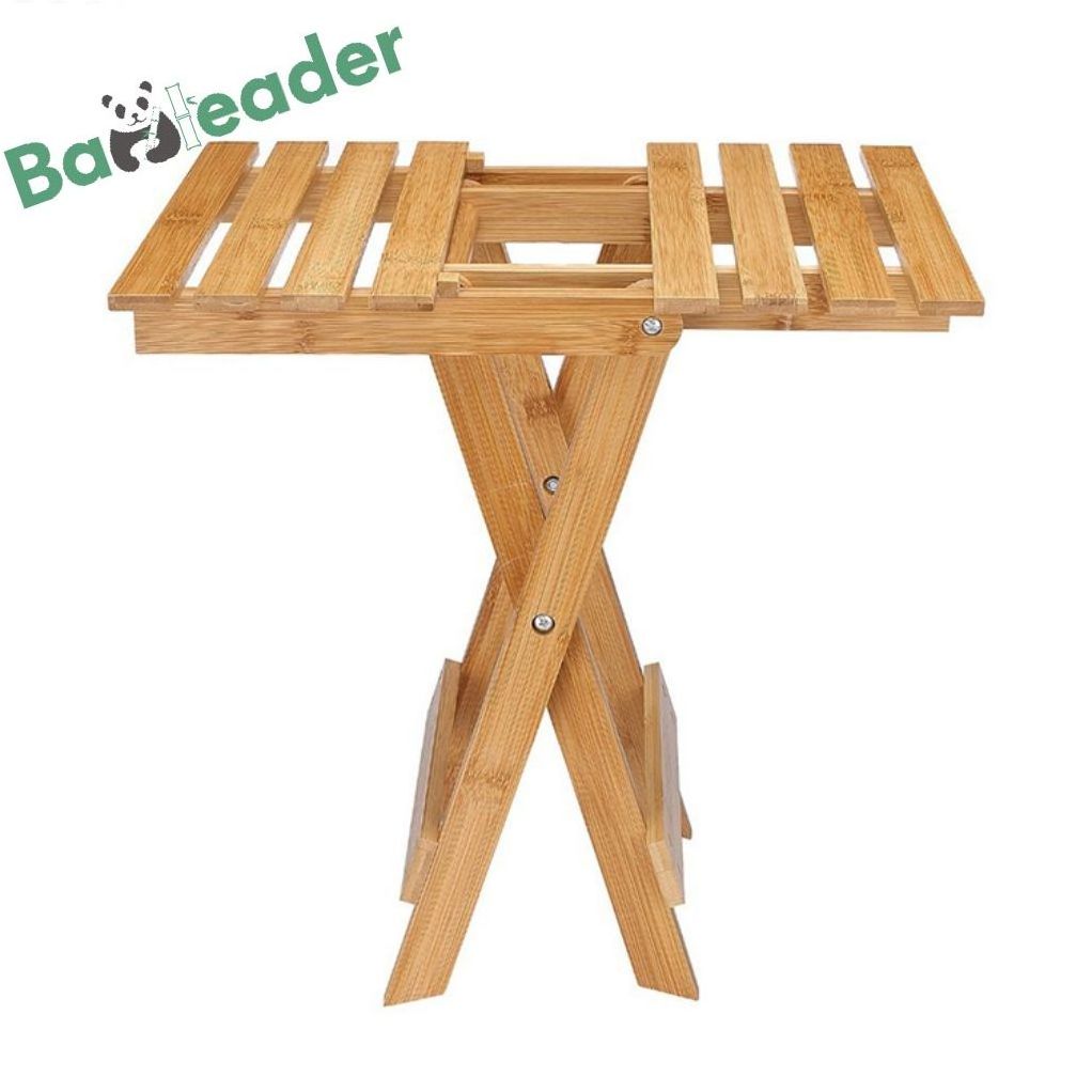 Unique Design Bedside Wooden Folding Table Portable Outdoor Wood Foldable Fishing Stool Shower Seat Bench Bamboo Folding Chair