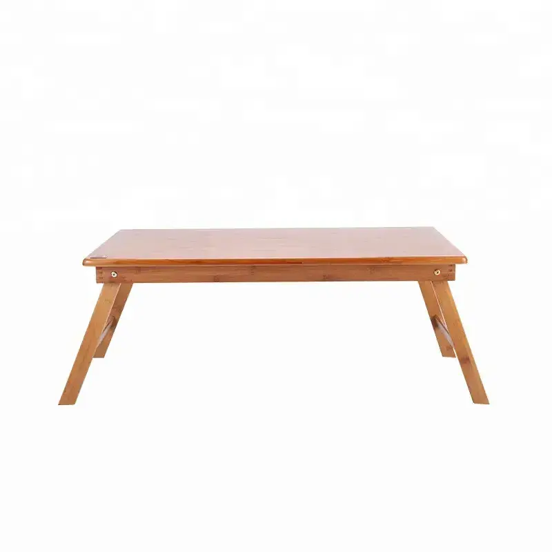 Eco-Friendly Bamboo Foldable Table Laptop Bed Desk Breakfast Serving Bed Table