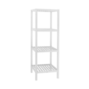 Factory custom bamboo and wood white bamboo storage rack 4-tier multifunctional storage rack shelving unit