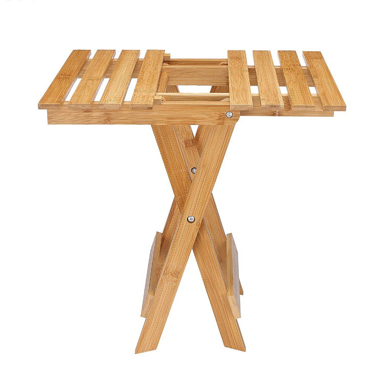 Unique Design Bedside Wooden Folding Table Portable Outdoor Wood Foldable Fishing Stool Shower Seat Bench Bamboo Folding Chair