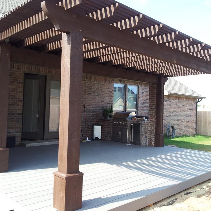 WPC louver roof kit iron based pergola eco-friendly timber wood plastic gazebo composite arches arbours pergolas