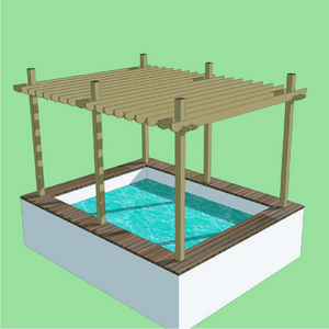 WPC louver roof kit iron based pergola eco-friendly timber wood plastic gazebo composite arches arbours pergolas