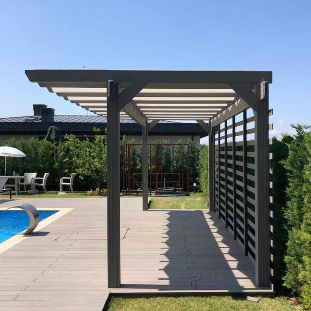 Excellent Fire Retardant Low Maintenance WPC Pergola Gazebo