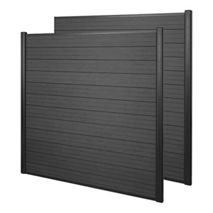 USA Waterproof Anti UV Aluminium Post 3D embossing Wood Grain WPC Plastic Composite Panels Fencing Outdoor Garden Fence Fencing