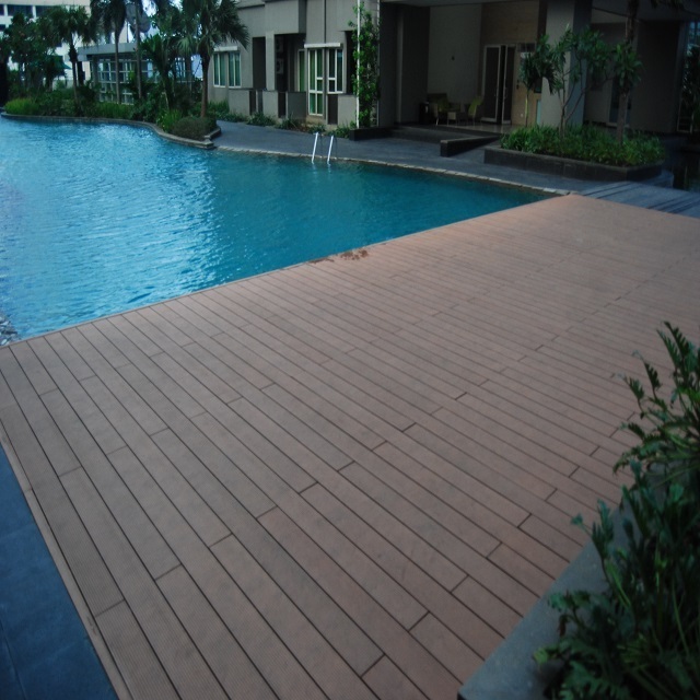 China Outdoor Wood Plastic Deck Waterproofing Composite Wood Decking Outdoor WPC Flooring