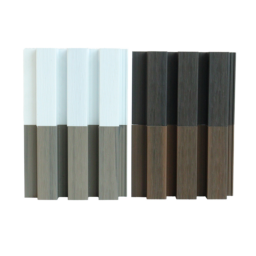 Great wall cladding recycled exterior outdoor wood fluted design louver decorative composite board wpc wall facade panel