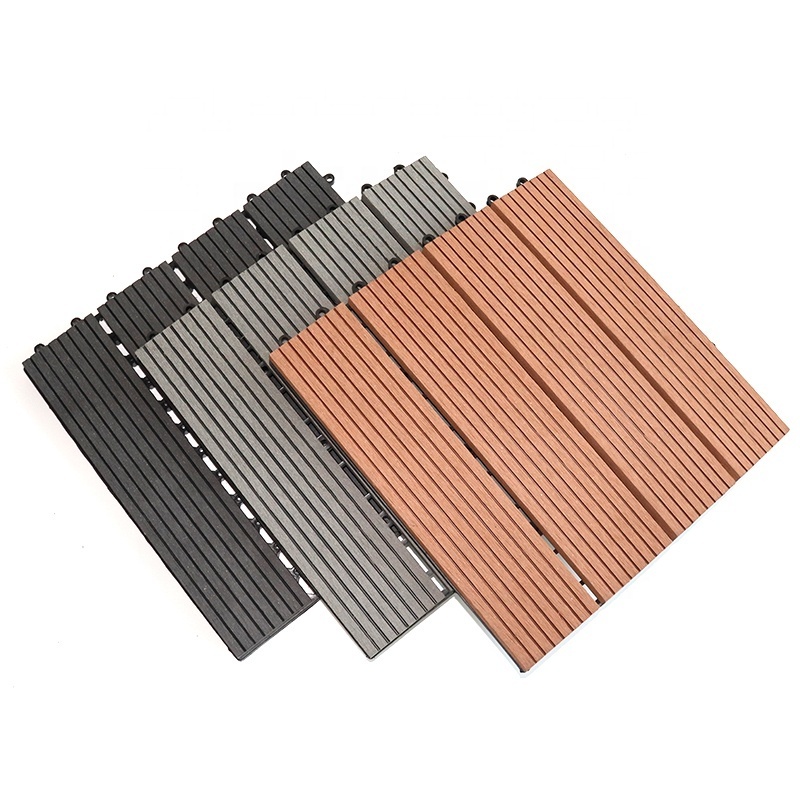 Wholesale Price Garden Interlocking flooring Wood Plastic Composite Deck Tiles for Terrace/ Patio/Swimming Pool WPC Deck tiles