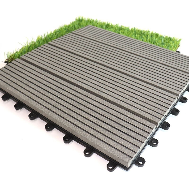 Wholesale Price Garden Interlocking flooring Wood Plastic Composite Deck Tiles for Terrace/ Patio/Swimming Pool WPC Deck tiles