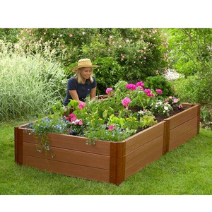 Decorative planter DIY waterproof outdoor wood plastic composite garden box raised garden bed garden pots planters outdoor