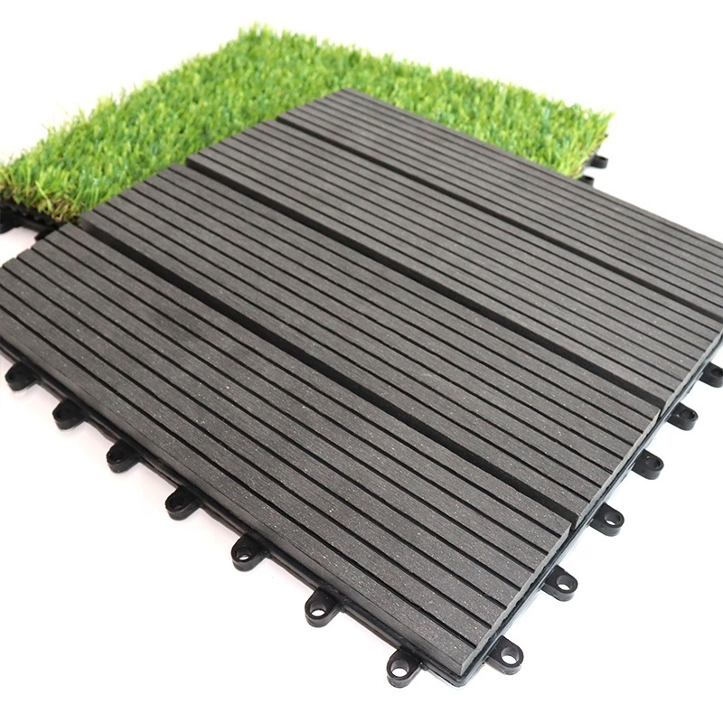 Wholesale Price Garden Interlocking flooring Wood Plastic Composite Deck Tiles for Terrace/ Patio/Swimming Pool WPC Deck tiles