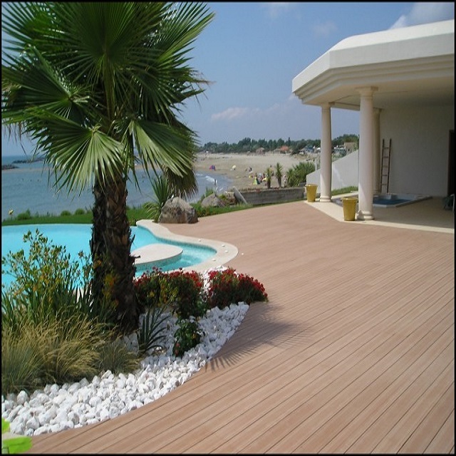 China Outdoor Wood Plastic Deck Waterproofing Composite Wood Decking Outdoor WPC Flooring