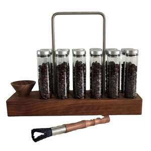 12 Pieces Espresso Bean Storage Set Single Dose Coffee Bean Cellar Tube with Handle