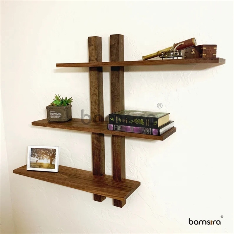 Wood Cube Wall Mounted Shelves Variable Floating Shelves