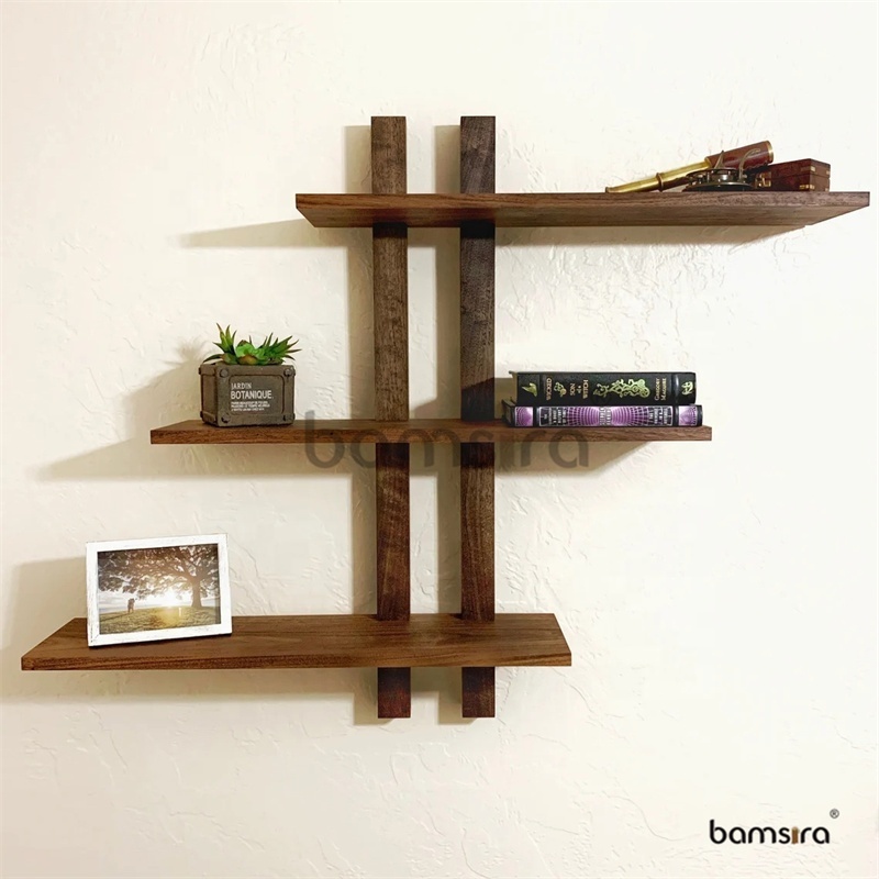 Wood Cube Wall Mounted Shelves Variable Floating Shelves