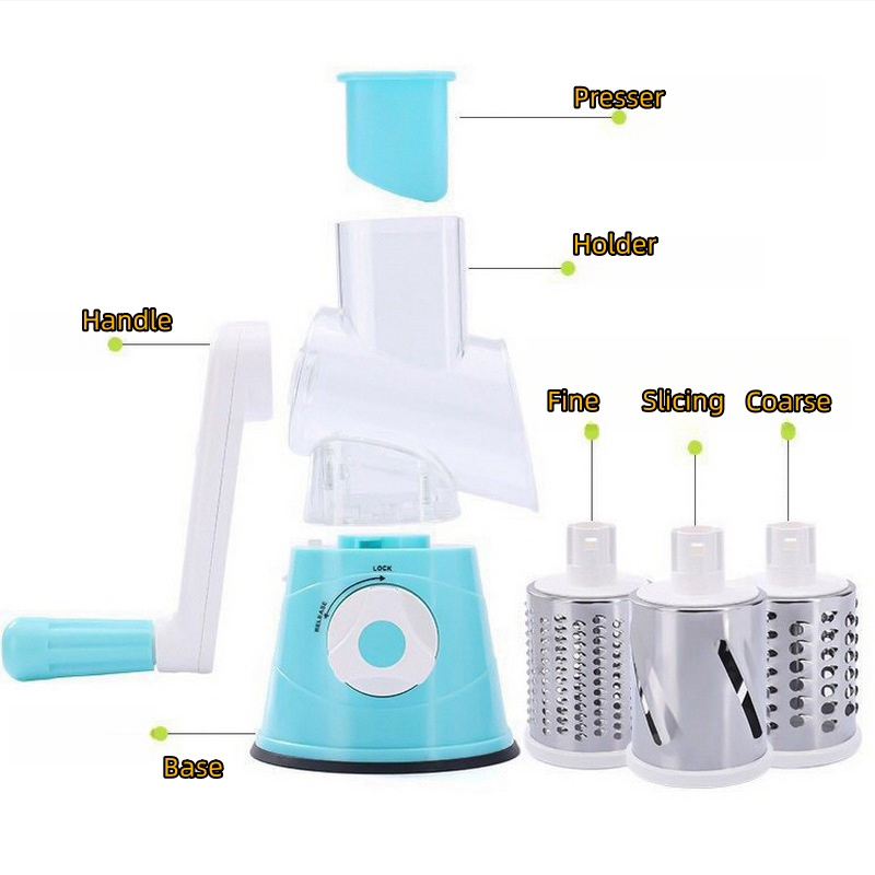 Hot Selling Kitchen Accessories 3 in 1 Food Cutter Veggie Onion Chopper Mandoline Slicer Multifunctional Vegetable Cutter