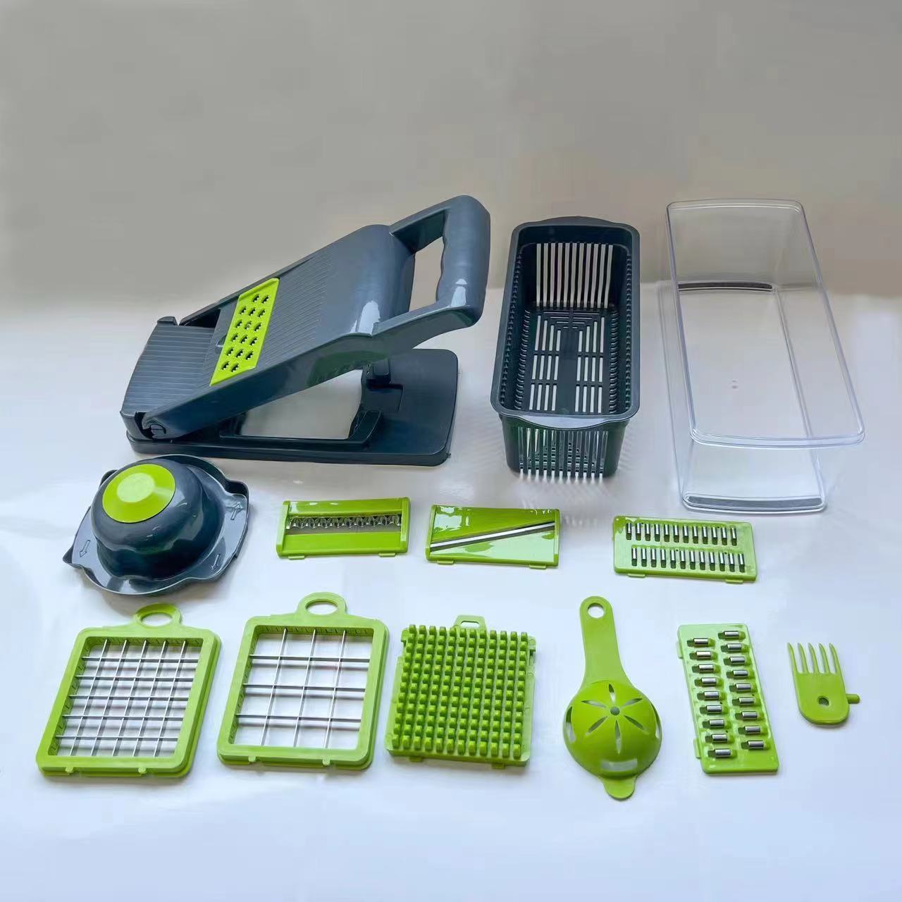 14 in 1 and 16 in 1 Veggie Food Chopper Mandoline Slicer Onion Cutter Peeler Vegetable Vegetable Slicer with Gloves