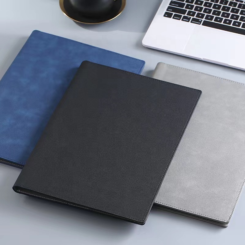 Custom Logo Printing Faux Leather Folder Portfolio Size A4 Writing Pad for Business School Office Conference Notepad Clip Boards