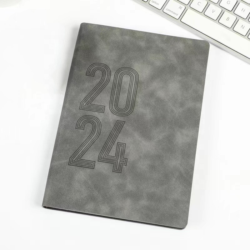 Custom Logo Printing A5 Size 2024 Diary Weekly Monthly Planner 2024 Calendar Printed Colour Tabs Agenda Notebooks Spanish Diary