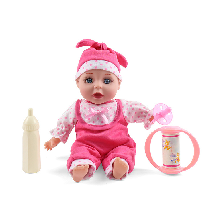 Banatoys Boneca 12Inch Cotton Body Baby Doll Silicone Newborn Baby Reborn Dolls For Girls With Nursing Bottle Accessories