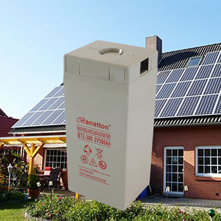 Banatton Rechargeable Storage Solar Battery 2V 300Ah AGM Lead Acid Battery Bateria Cellule Solaire Battrie Trojan