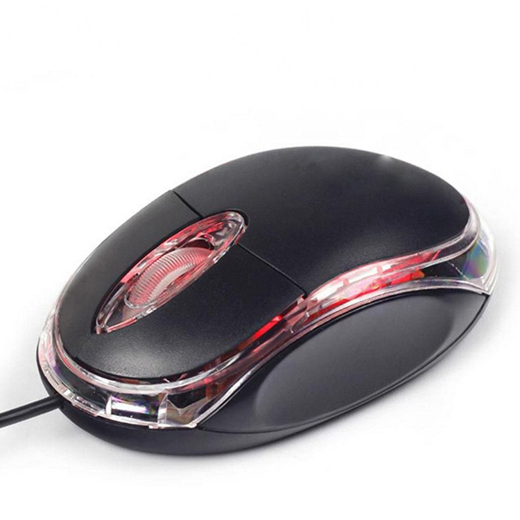 Home Gaming Standard Computer Mouse 3D USB Wired Optical Mouse Ergonomic Cheapest Wholesale Office LED Customised Color Box Plug