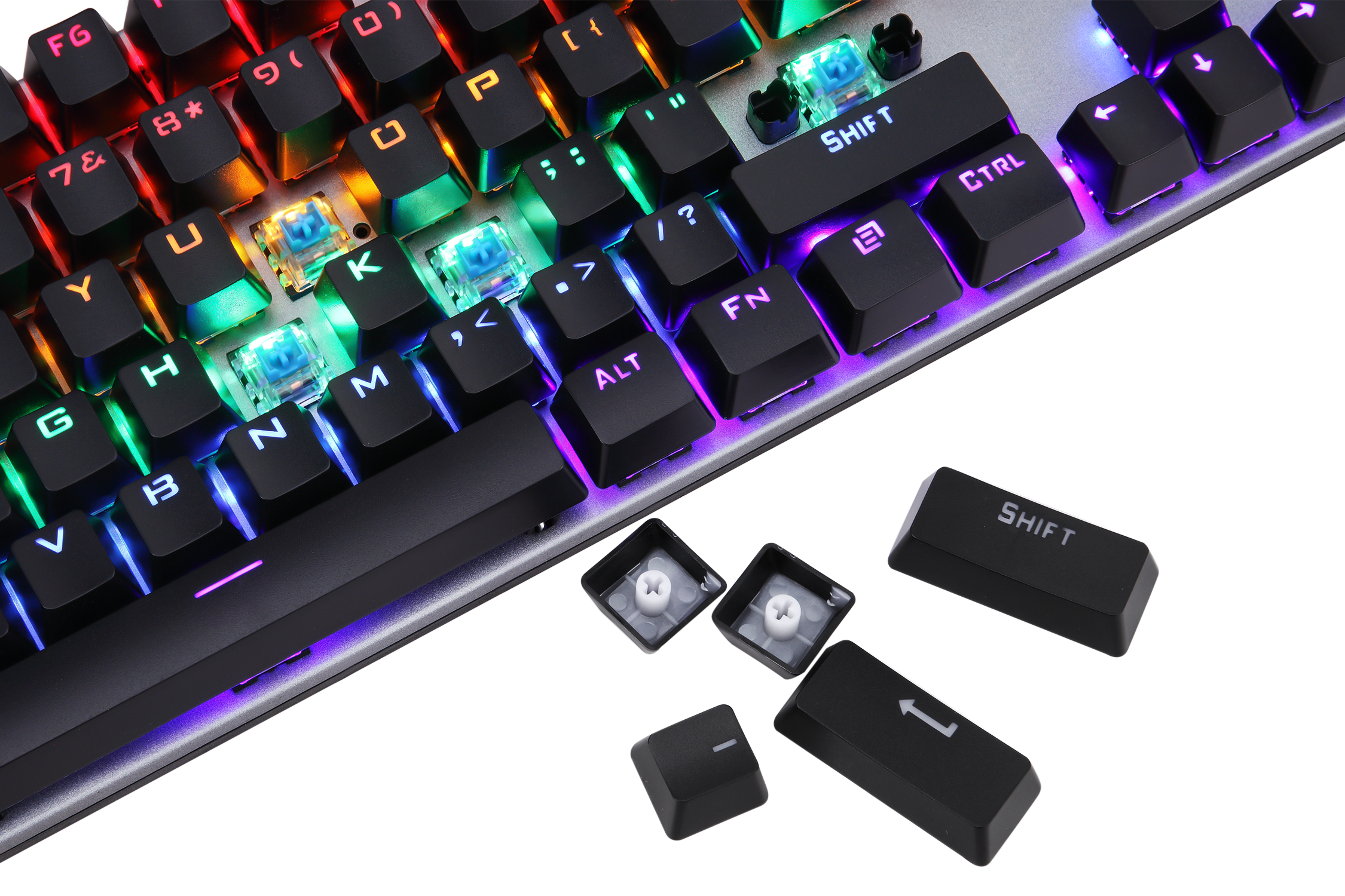 MAC Win Best Gaming Keyboard Rgb Mechanical Keyboard 104 Keys Gateron Switch Custom Keyboard Office Gaming Color Box Banda Wired