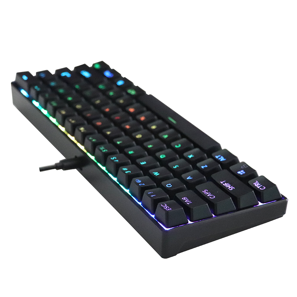 Custom 60% Gaming Keyboard Mechanical Switch 61 Keys Backlit Mini PC RGB Mechanical Keyboards