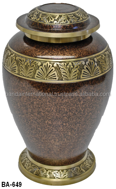 Funeral Accessories Brass Adult Cremation Urns Wholesale Reasonable Prices Metal Funeral Urns