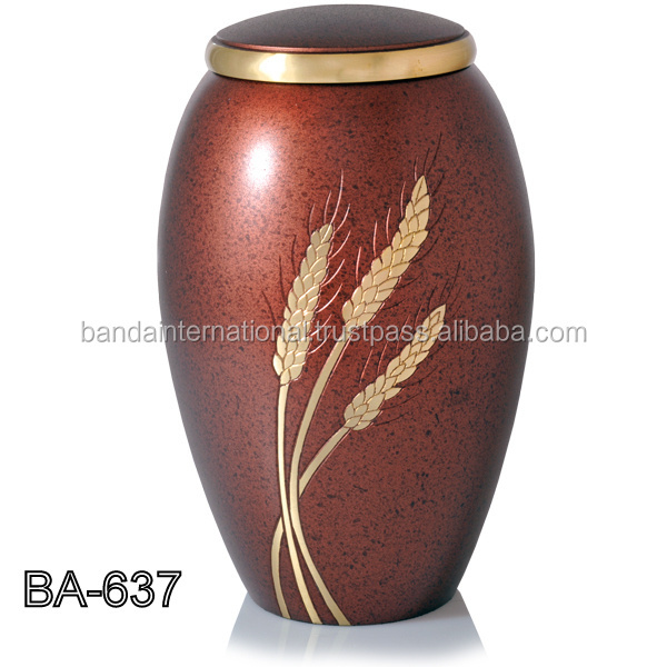 Funeral Accessories Brass Adult Cremation Urns Wholesale Reasonable Prices Metal Funeral Urns