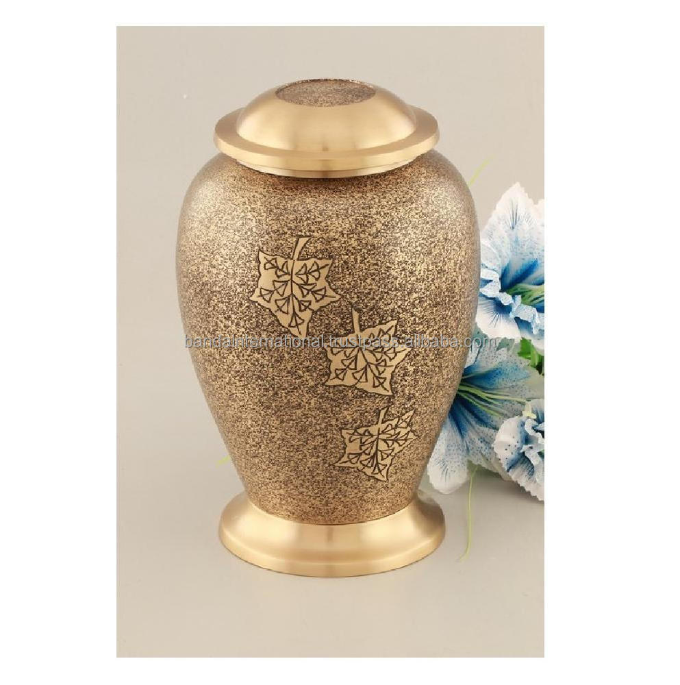 Indian Wholesale Funeral Accessories Brass Adult Urns Hot Selling Metal Cremation Urns With Reasonable Prices