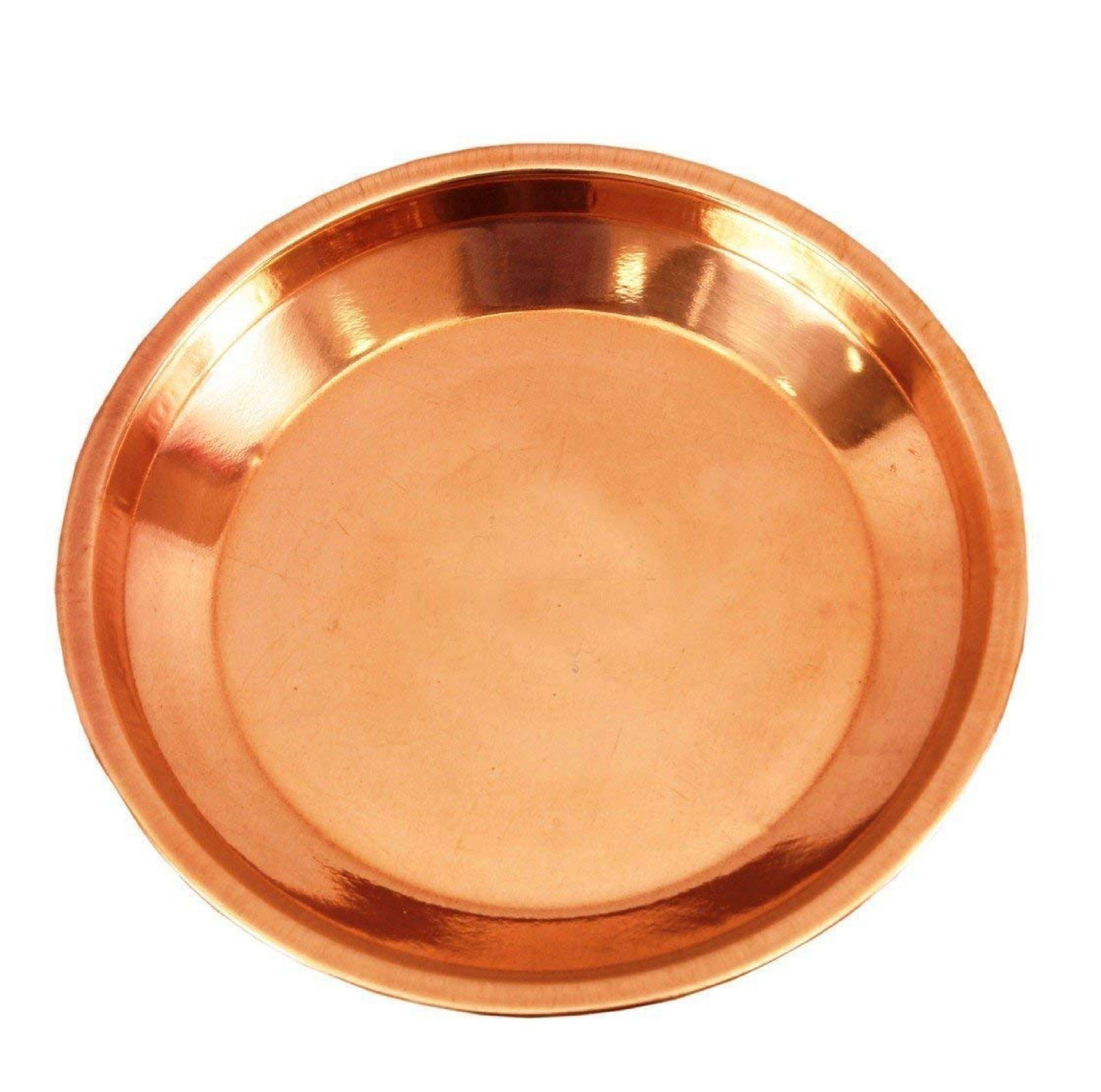 Unique Look Copper Serving Plates Top Selling Copper Metal Serving Plate Round Shape Copper Serving Plate