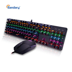 T700 USB led wired 104 keys  Mechanical Switch  RGB  backlit gamer desktop computer mechanical gaming keyboards mouse combos