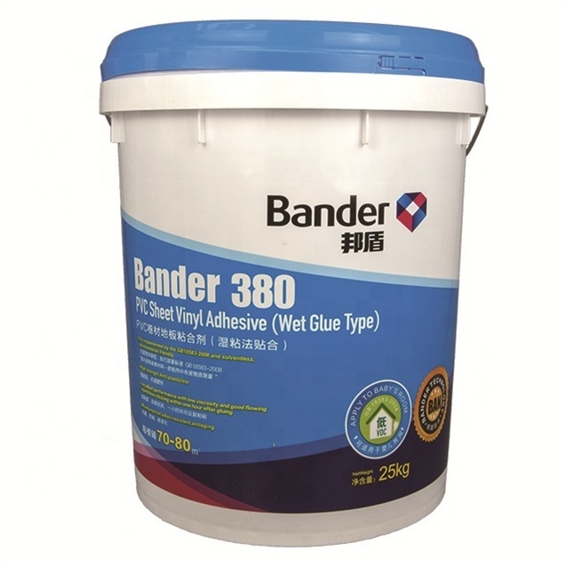 Bander 380 High Strength PVC Tile  and Sheet Flooring Adhesive for Dry Sticky Construction Environmental Friendly Flooring Glue