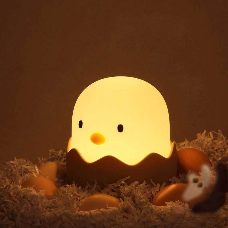 Eggshell chicken led night light lamp Timing LED Night Light USB Rechargeable lamp Adjustable Brightness Cute Bedroom Lamp