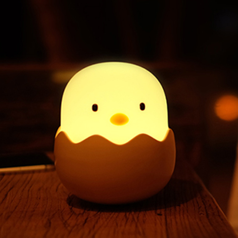 Eggshell chicken led night light lamp Timing LED Night Light USB Rechargeable lamp Adjustable Brightness Cute Bedroom Lamp