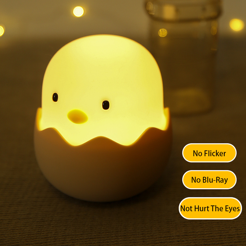 Eggshell chicken led night light lamp Timing LED Night Light USB Rechargeable lamp Adjustable Brightness Cute Bedroom Lamp