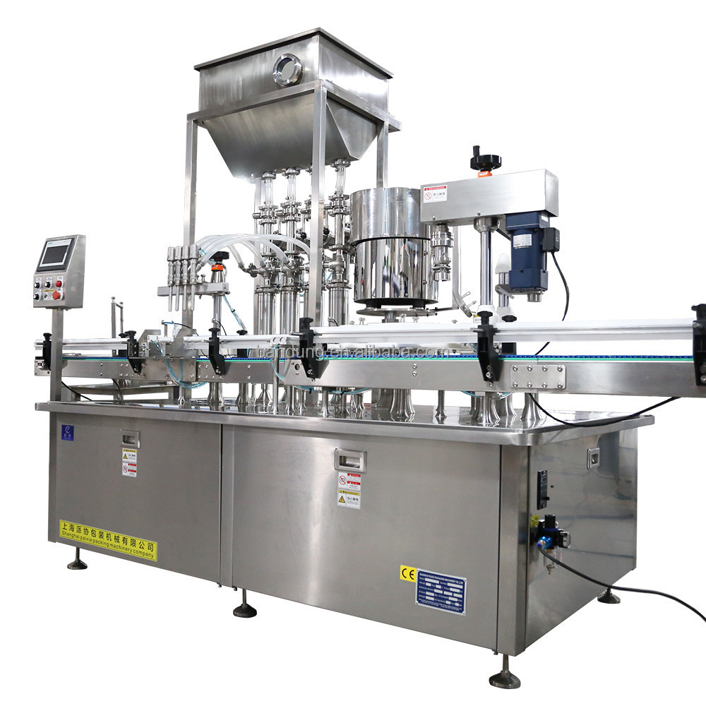 Automatic 4 Heads Bottle Soy Sauce Filling Machine Cooking Oil Liquid Filling Machine