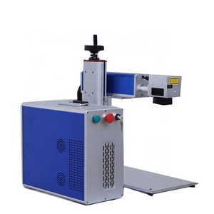 20W 30W 50W Portable Cattle Ear Tag Fiber Laser Printing Marking Machines for Pattern Engraving Metal Plastic