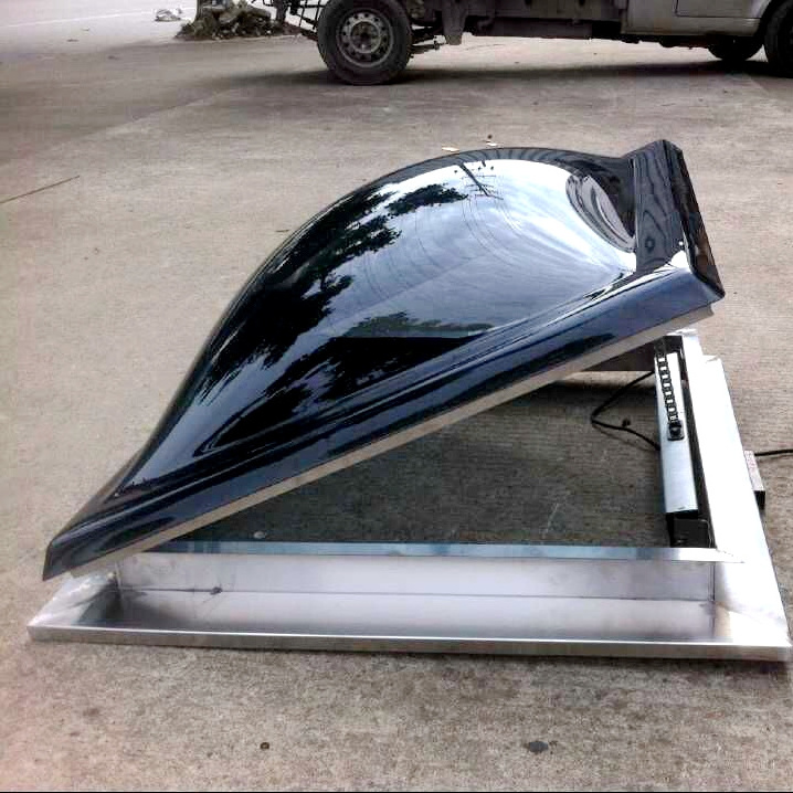 Automatic controlled double glazed dome skylight