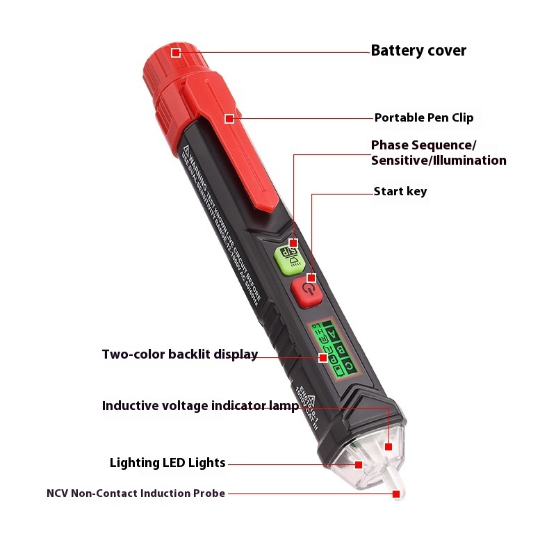 High QualityNon-Contact Tester Meter Electric Test Pencil Volt Current Pen Tester  Digital 12-1000V AC Voltage Detectors