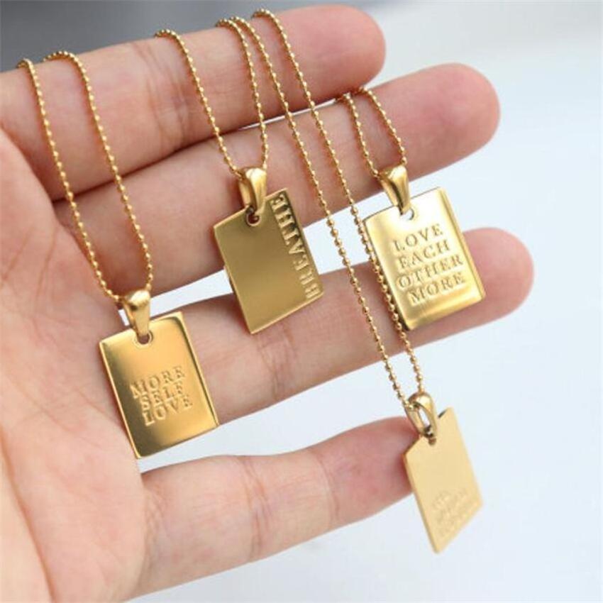 Factory Customized Personalized High Quality Stainless Steel PVD14K18K Jewelry Pendant Engraving Label OEM-ODM Design