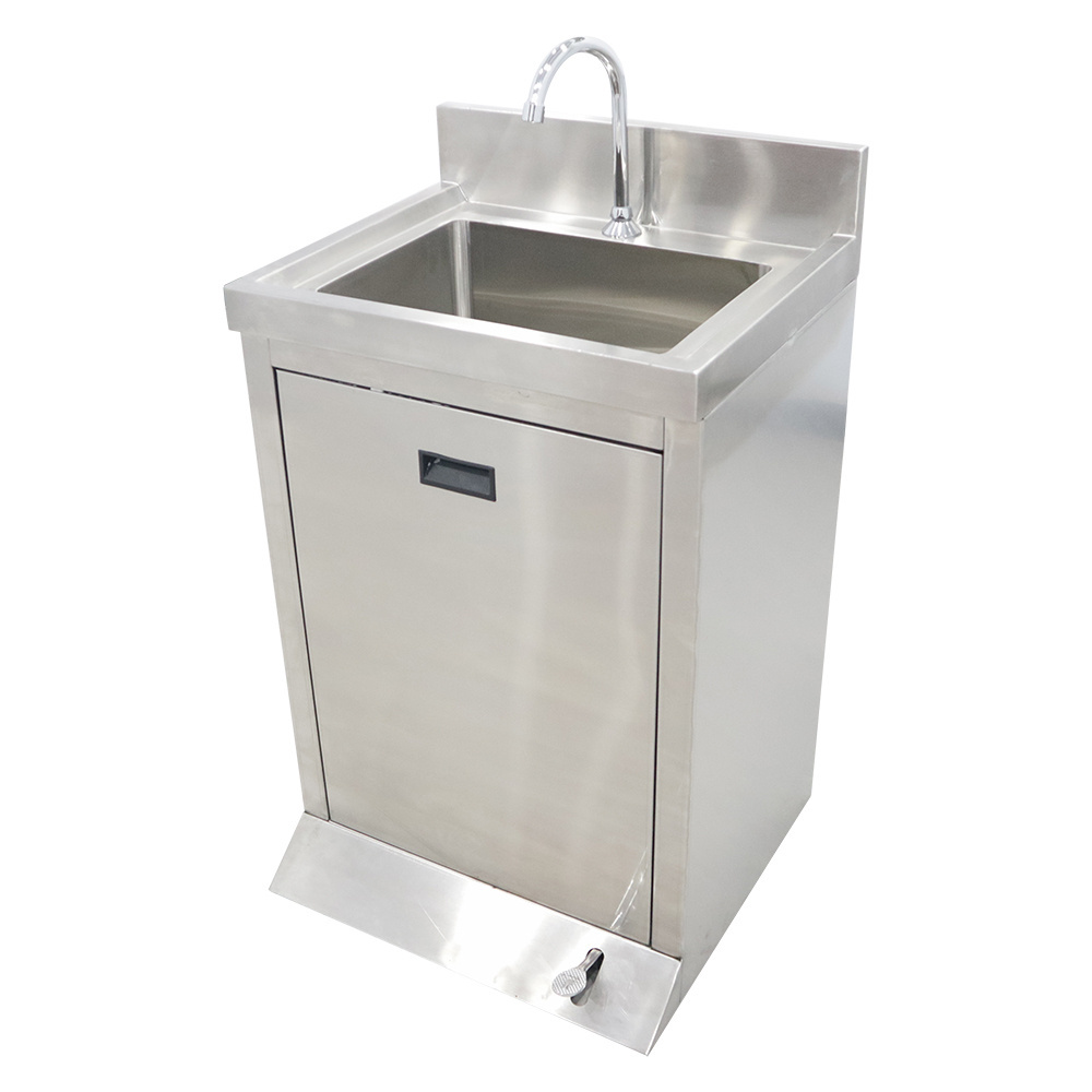 Industrial Foot Pedal Pump Hand Basin Stainless Steel Commercial Pedestal Washing Sink Factory