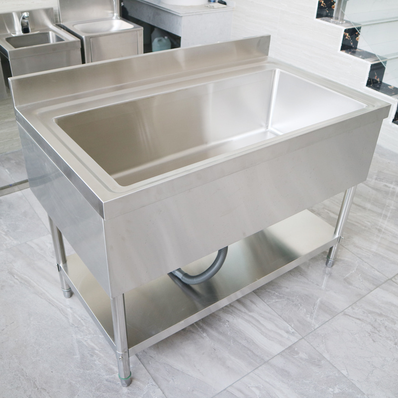 Stainless Steel European Style Commercial Large Bowl Single Sink For Kitchen Commercial Restaurant