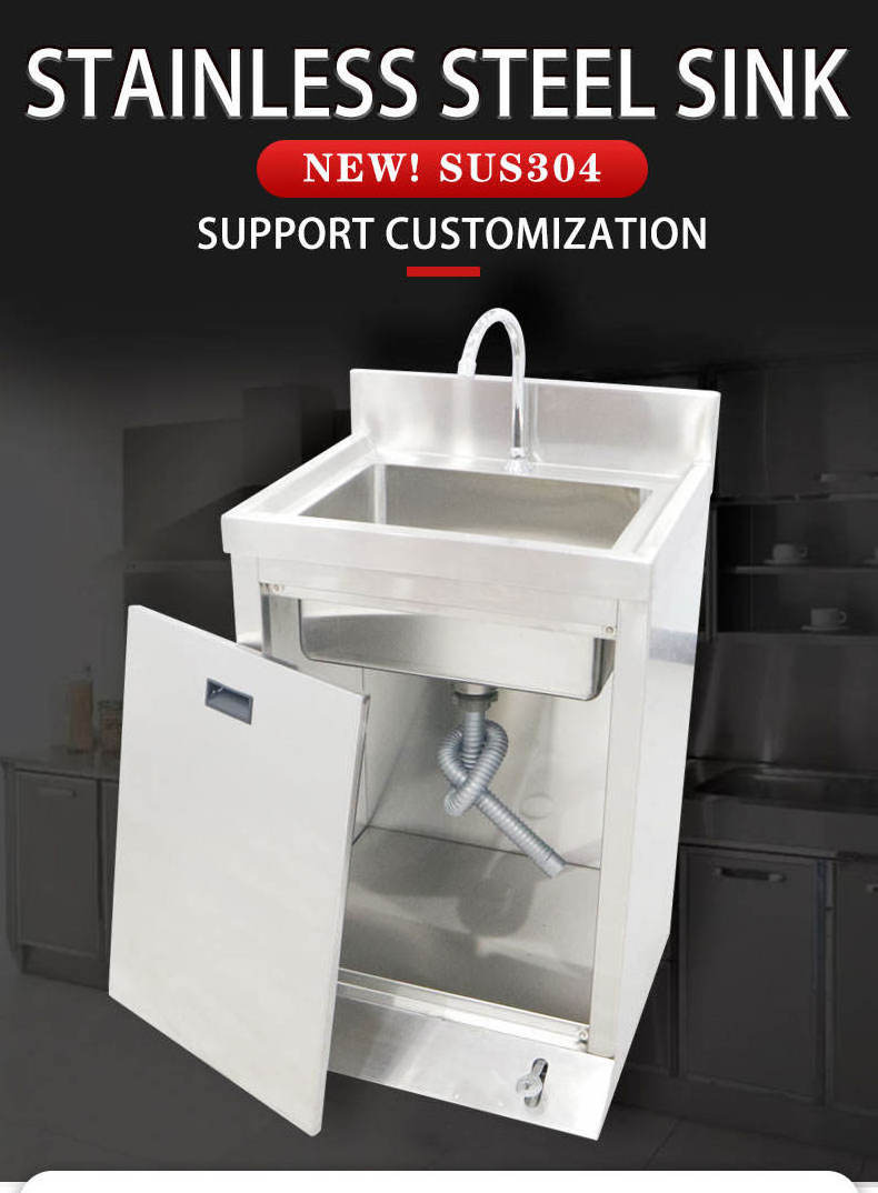 Portable Hand  Wash  Station Ware Medical Hospital 316 stainless steel manual foot petal portable sink with hot water tank