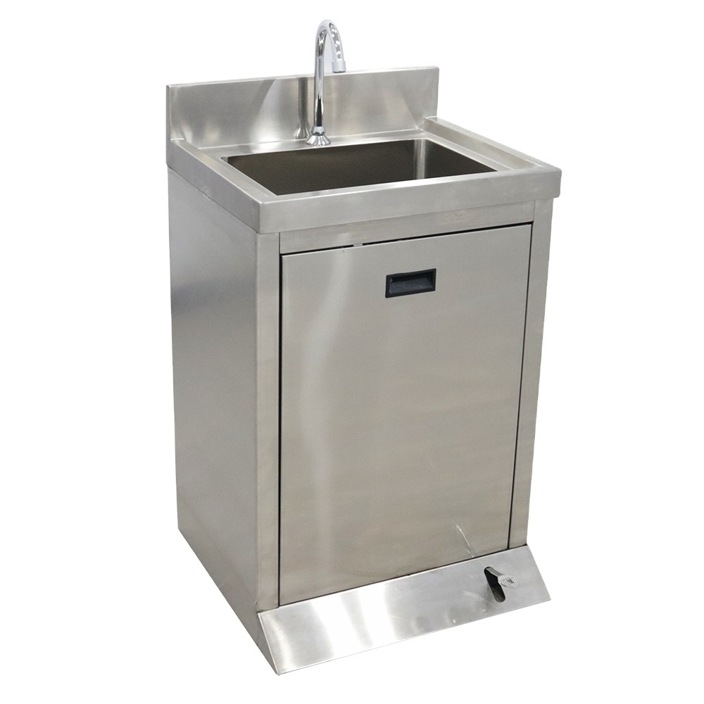 Industrial Foot Pedal Pump Hand Basin Stainless Steel Commercial Pedestal Washing Sink Factory