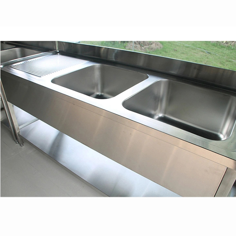 Hot Sale Handmade 304 Stainless Steel customized Commercial Kitchen Sink